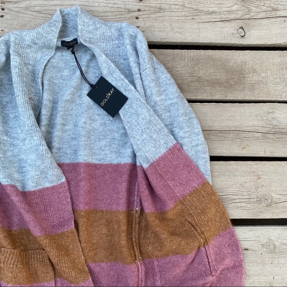 NWT Stitch Fix goldray brand long sweater striped - Picture 4 of 8